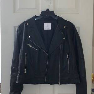 Mango faux leather jacket